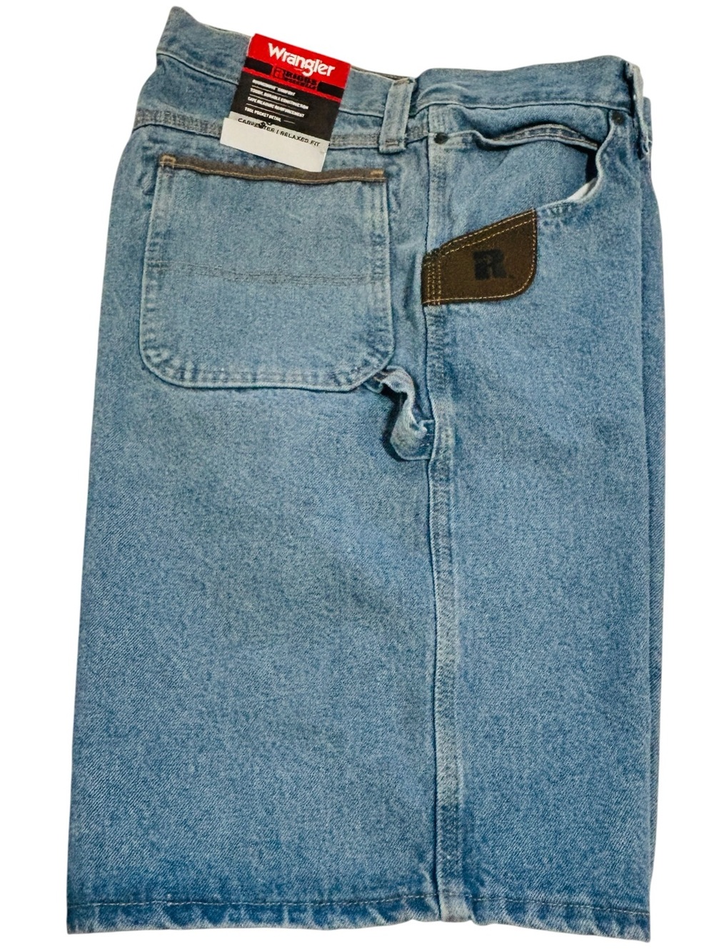 Wrangler Riggs Workwear Blue Denim Carpenter Shorts